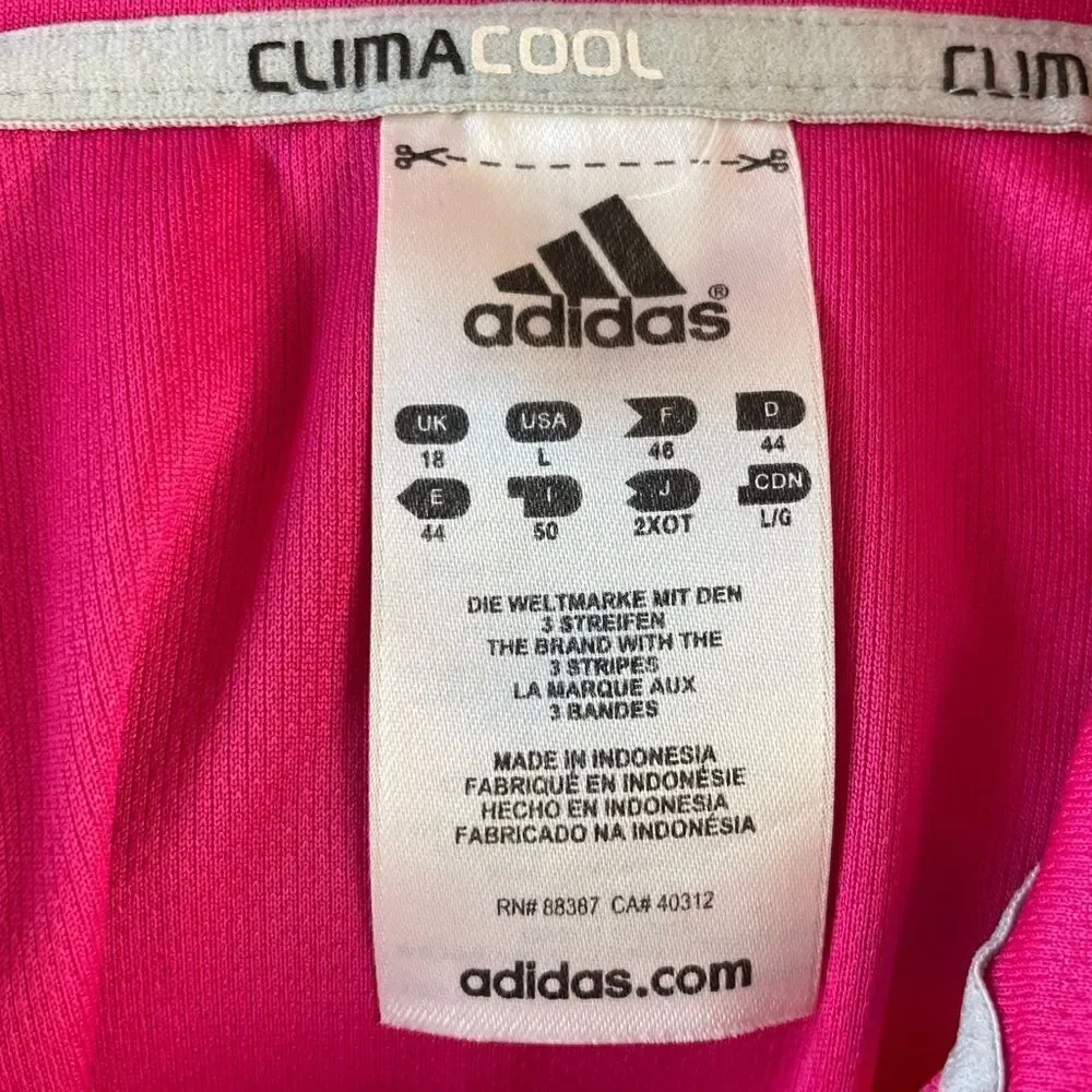 Adidas Quarter Zip Athletic Pullover Top Size L